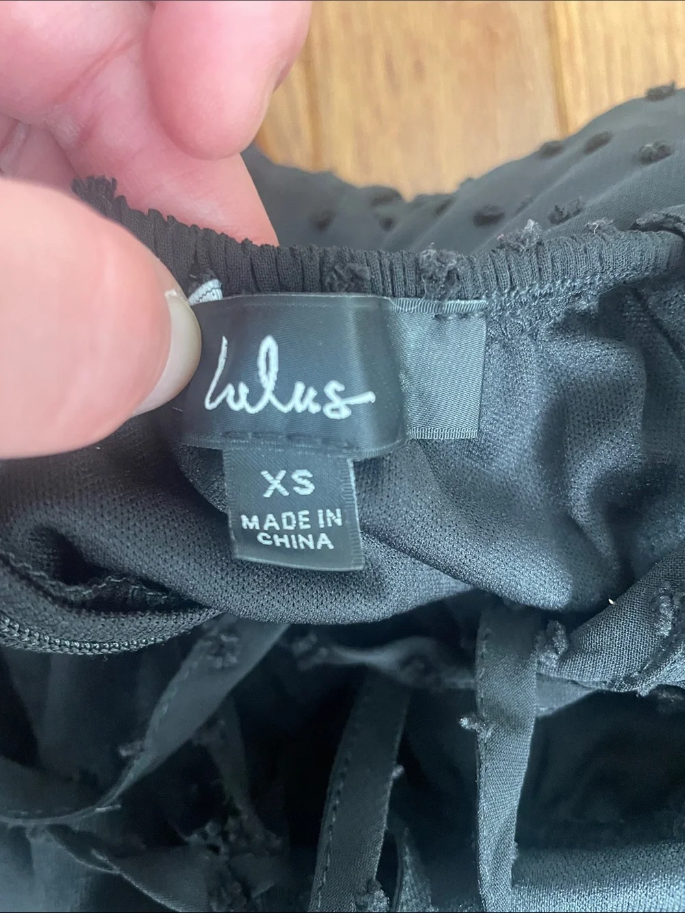 Lulu's Black Swiss Dot Puff Sleeve Mini Dress